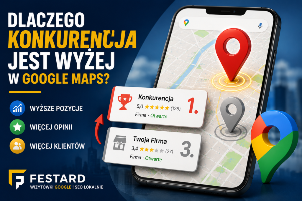 Dlaczego konkurencja jest wyżej w Google Maps