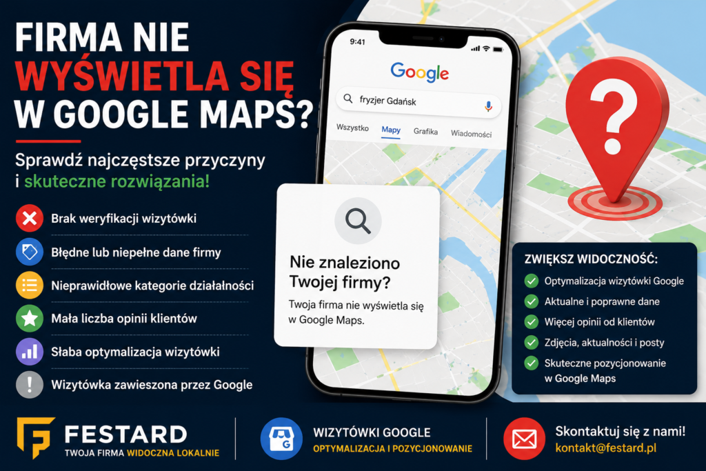 Firma nie wyświetla się w Google Maps
